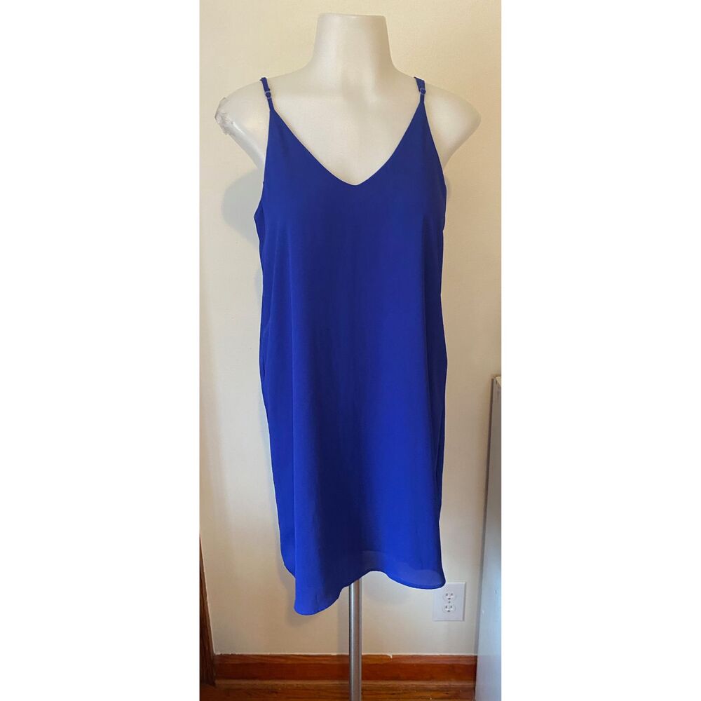 Veronica M Royal Blue Sleeveless Open Back Dress Size Small